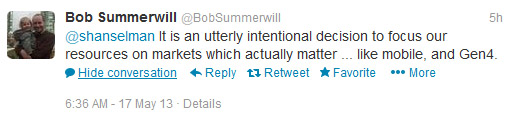 Bob Summerwill tweets